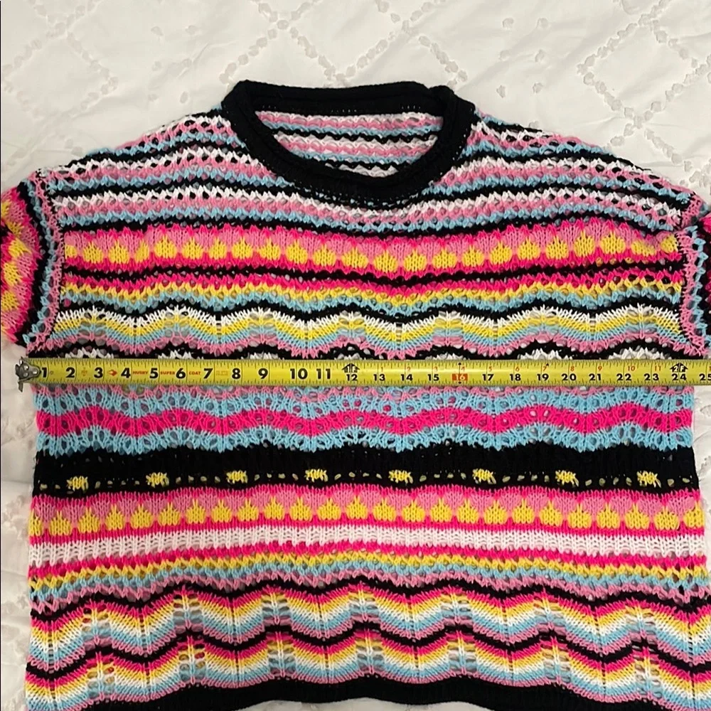Multicolor Striped Women's Sweater large